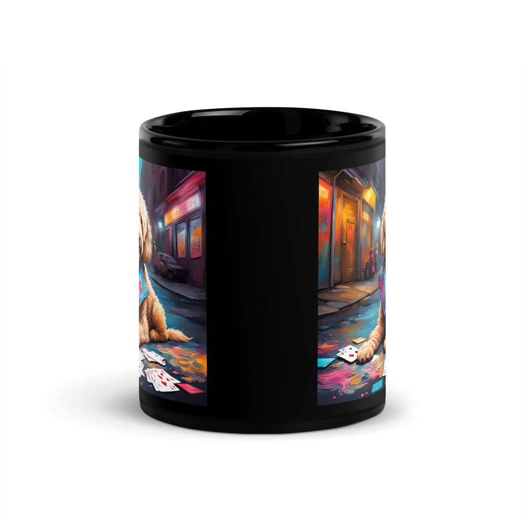 Goldendoodle- Black Glossy Mug v19