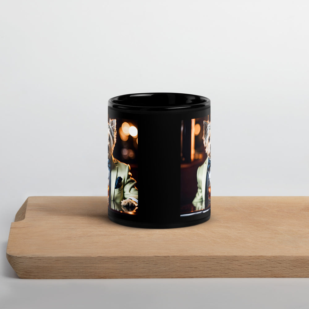 Morkie General- Black Glossy Mug