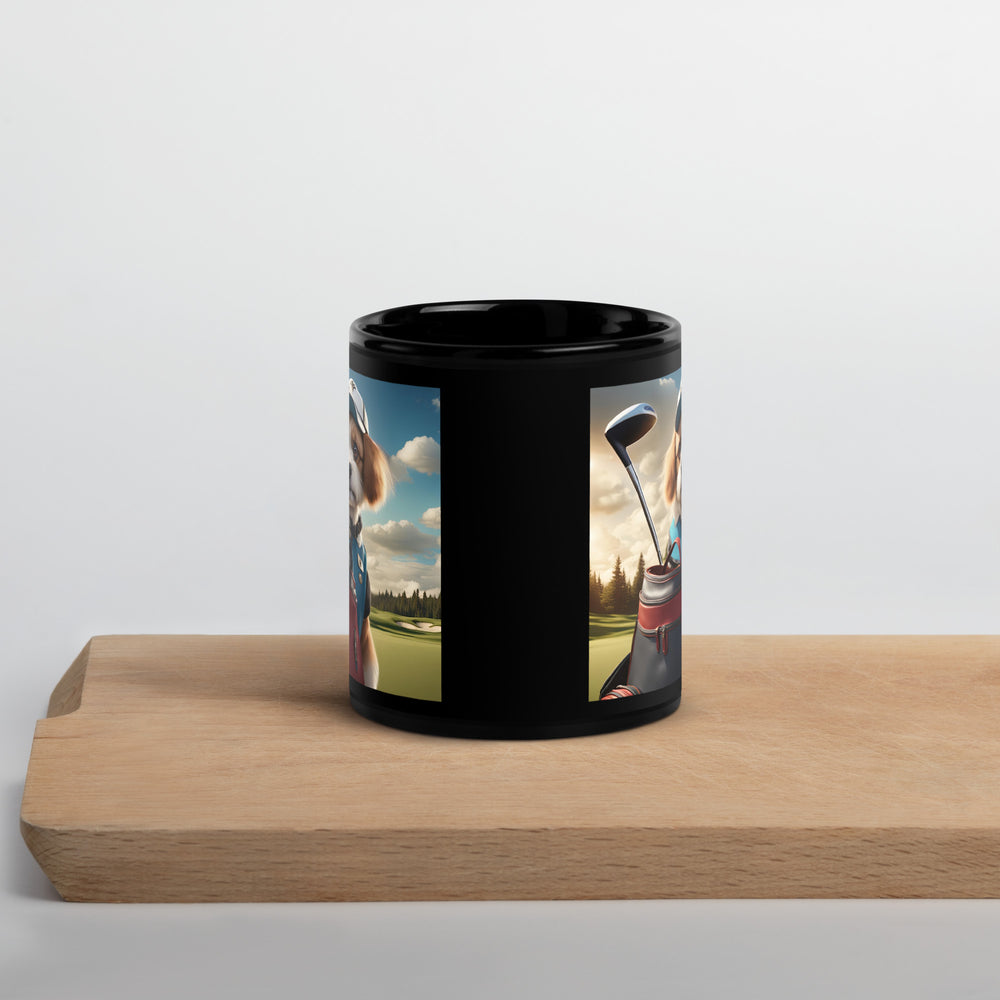 Pekapoo Golfer- Black Glossy Mug v4