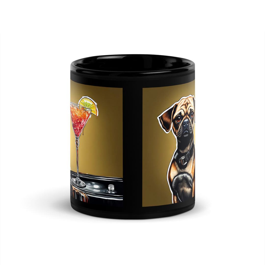 Puggle General- Black Glossy Mug v17