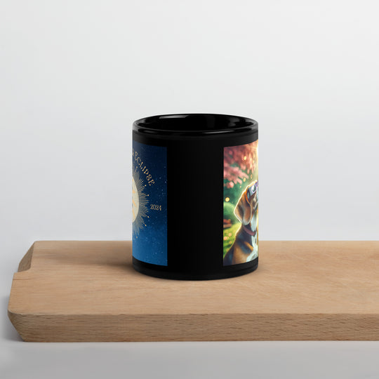 Beagle Eclipse- Black Glossy Mug v2