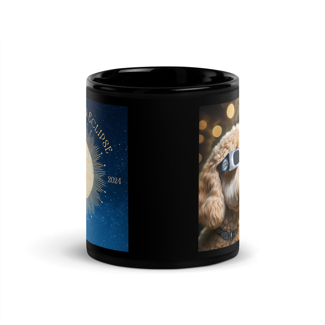 Goldendoodle Eclipse- Black Glossy Mug