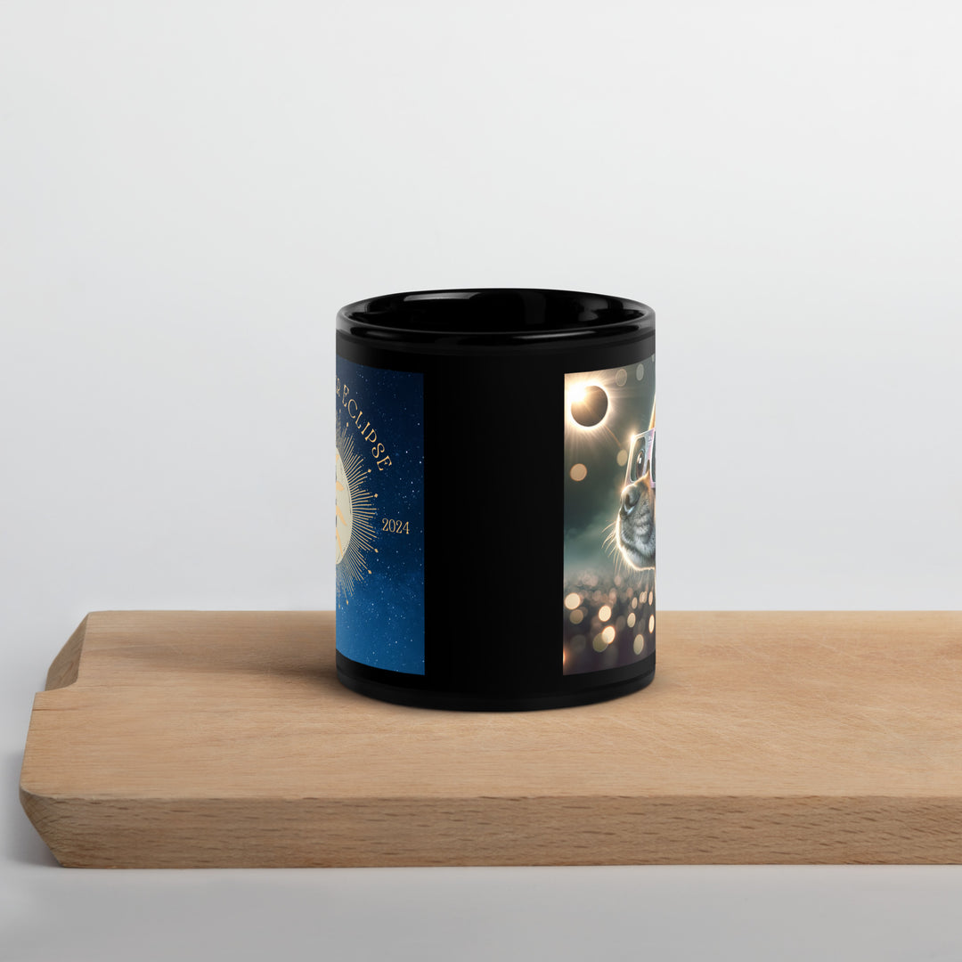 Puggle Eclipse- Black Glossy Mug v2