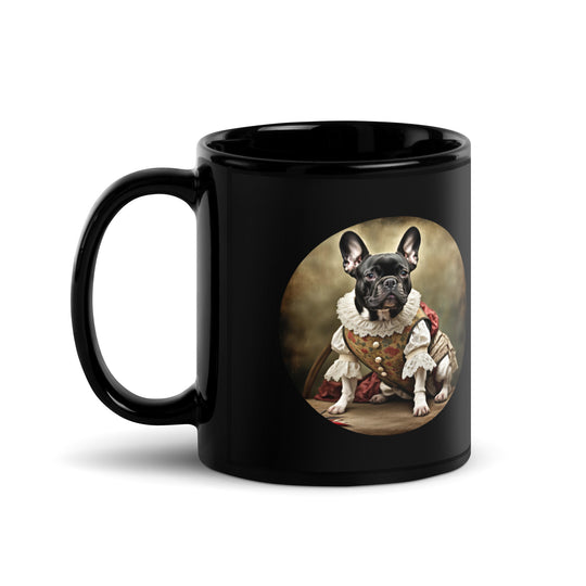 Black Glossy Mug-French Bulldog