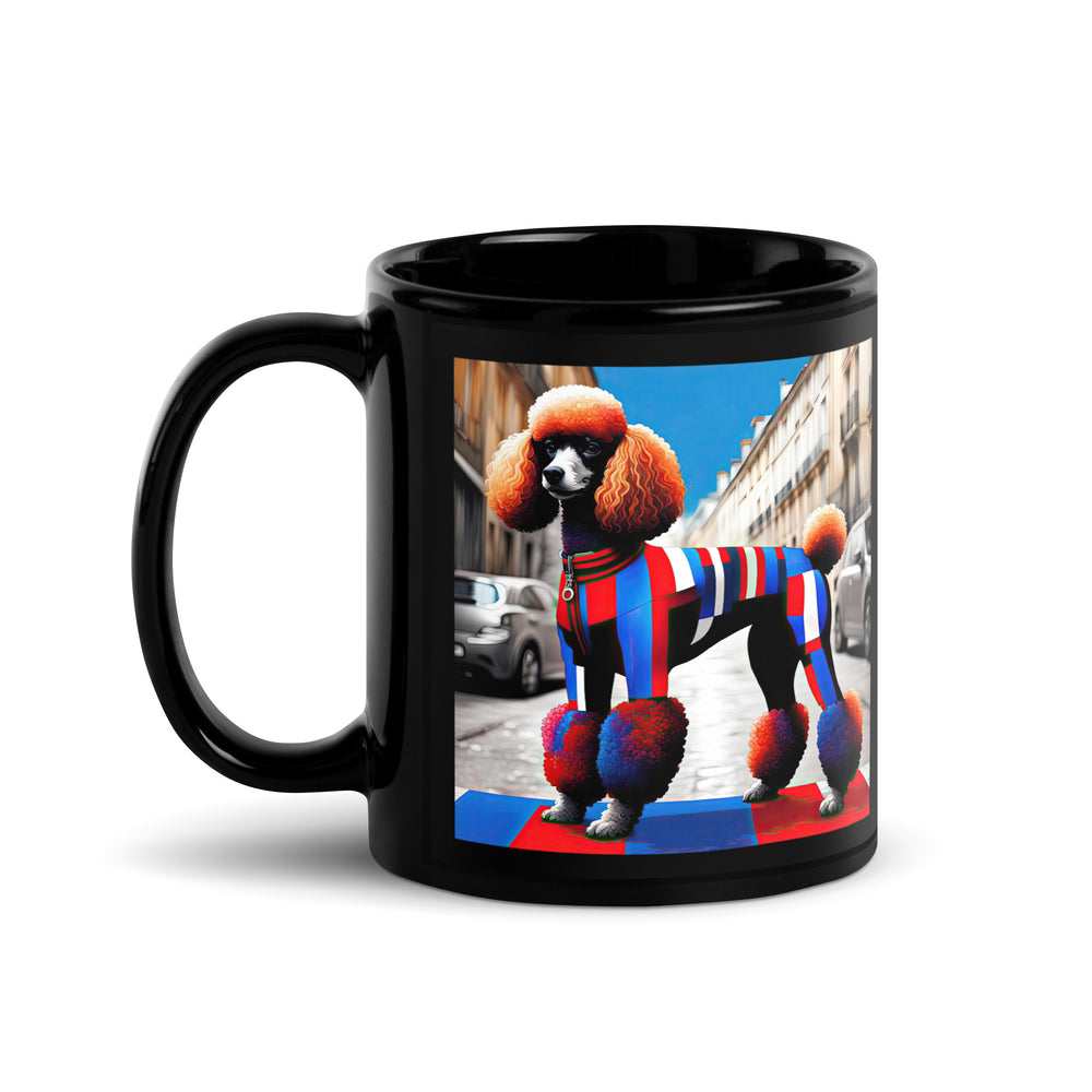 Poodle- Black Glossy Mug v2