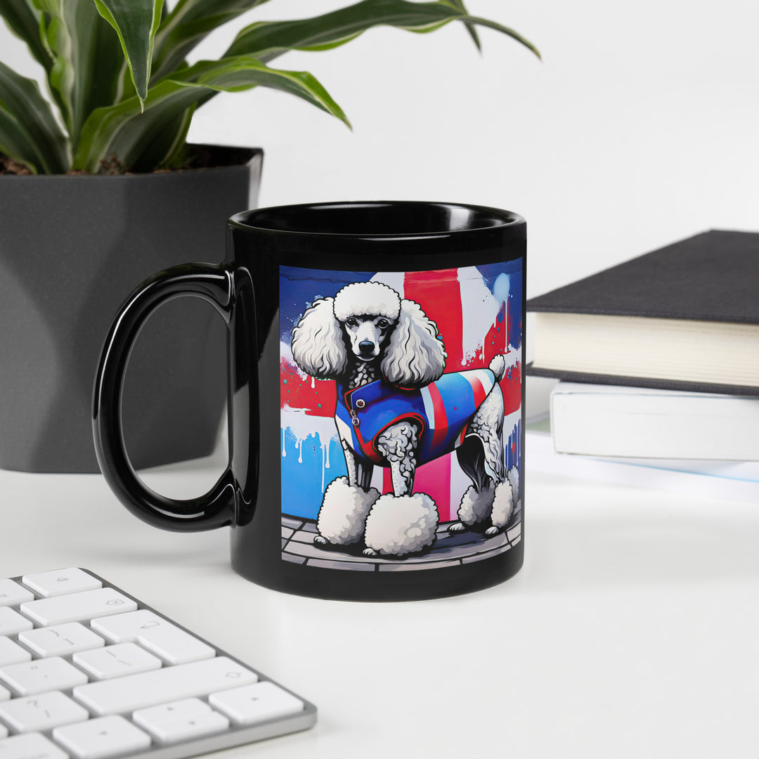 Poodle- Black Glossy Mug v3