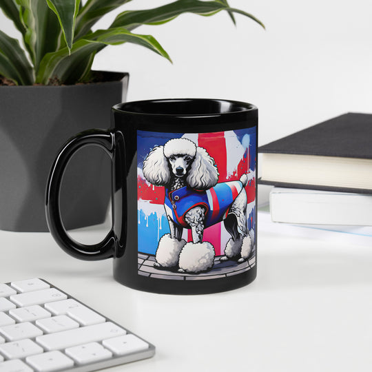 Poodle- Black Glossy Mug v3
