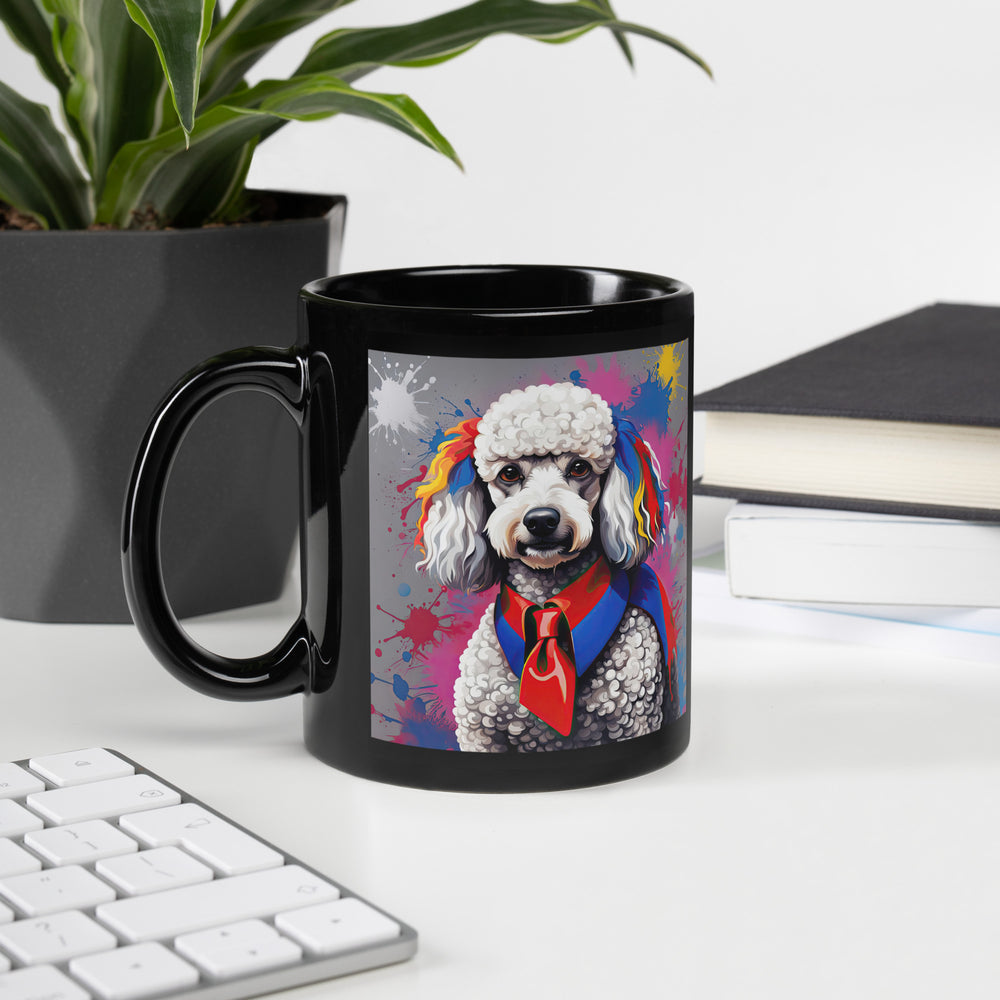 Poodle- Black Glossy Mug v5