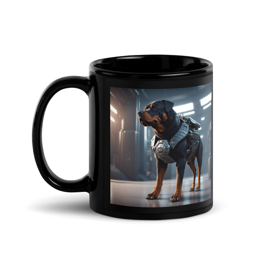 Rottweiler- Black Glossy Mug V4