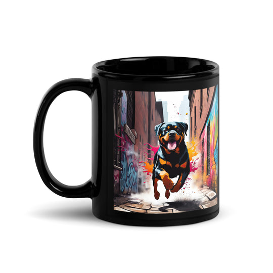 Rottweiler- Black Glossy Mug V5