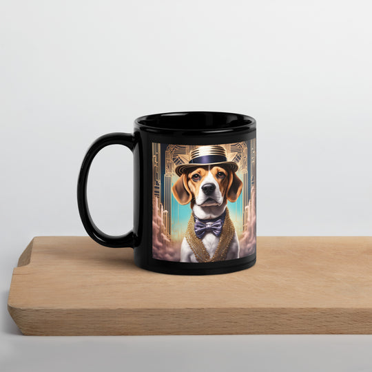 Beagle- Black Glossy Mug v2