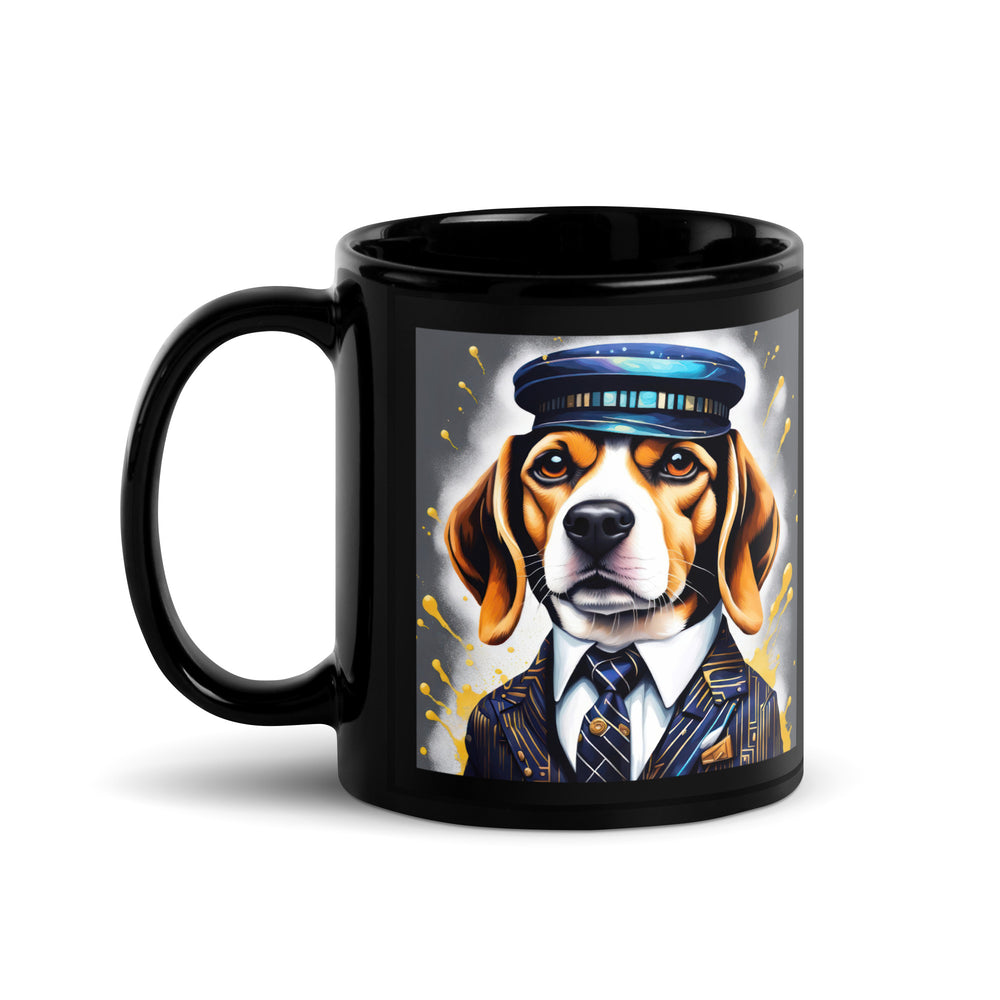 Beagle- Black Glossy Mug v5