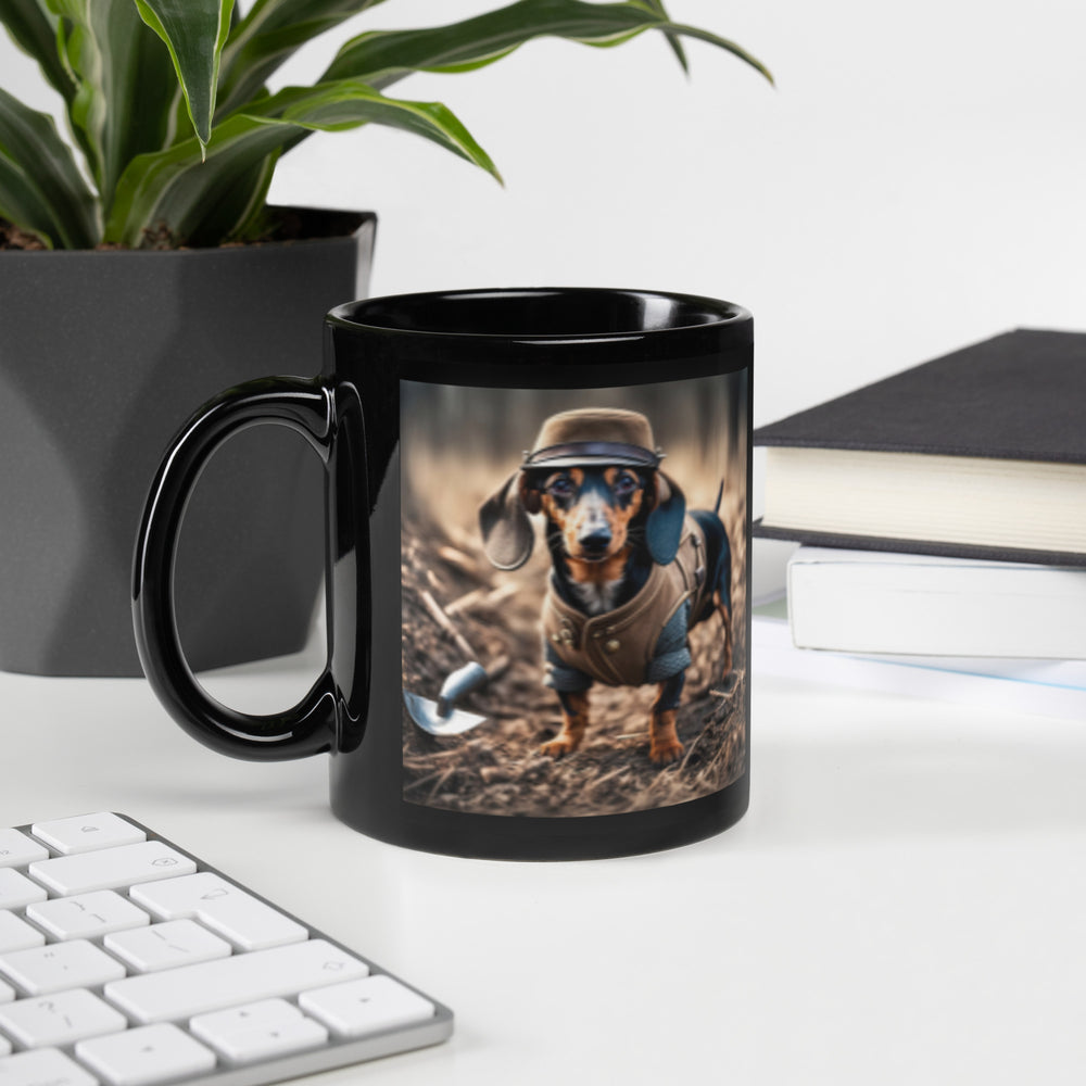 Dachshund- Black Glossy Mug v2