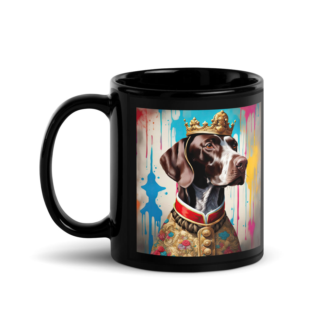 German Shorthaired Pointer- Black Glossy Mug