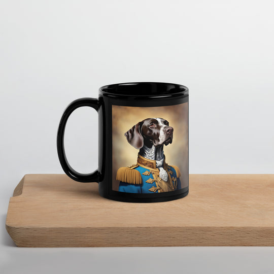 German Shorthaired Pointer- Black Glossy Mug v2