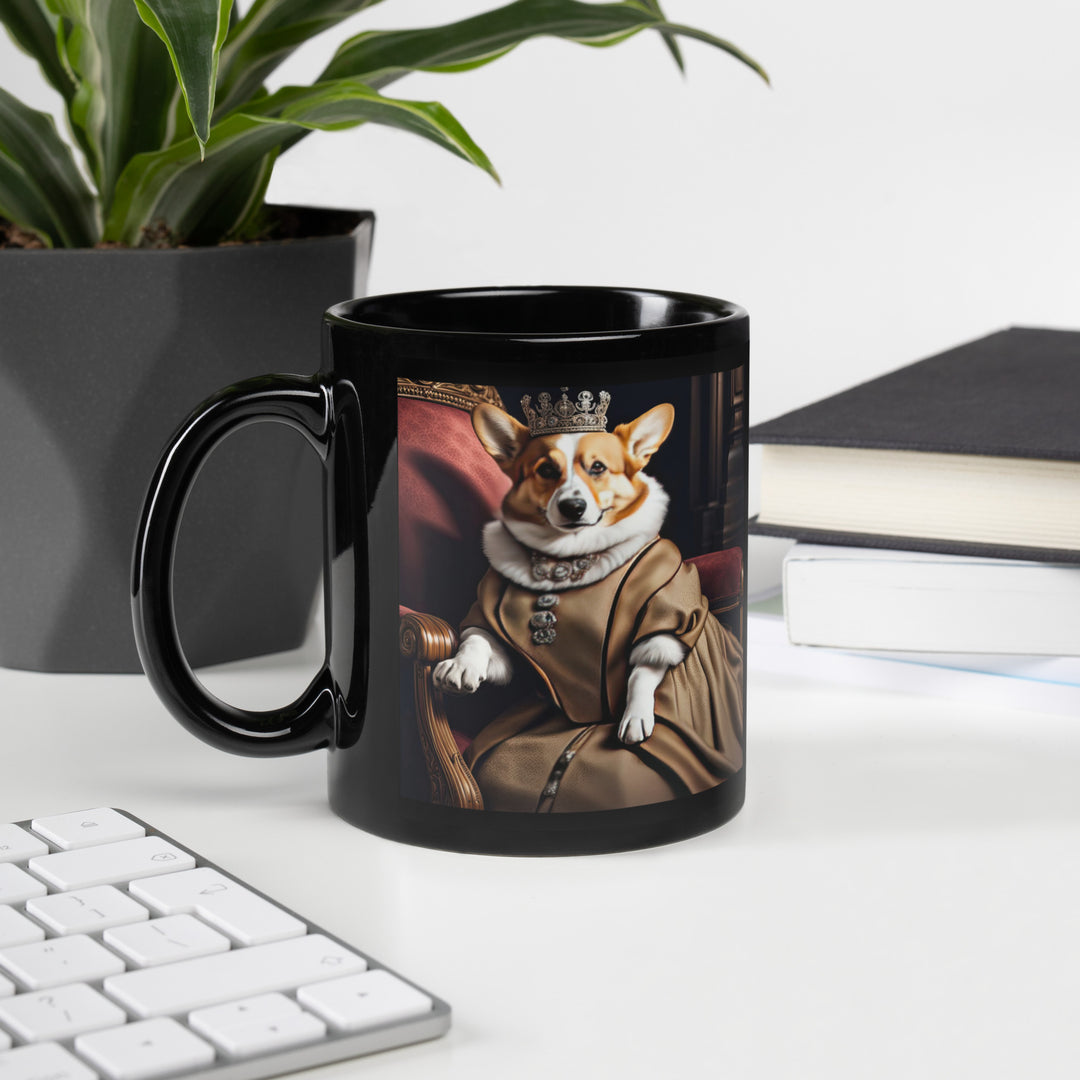 Pembroke Welsh Corgi- Black Glossy Mug