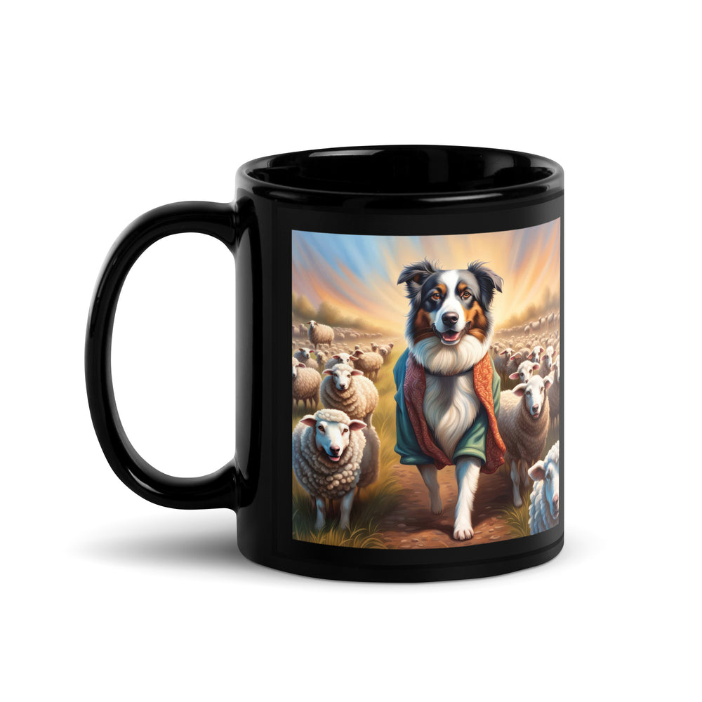 Australian Shepherd- Black Glossy Mug