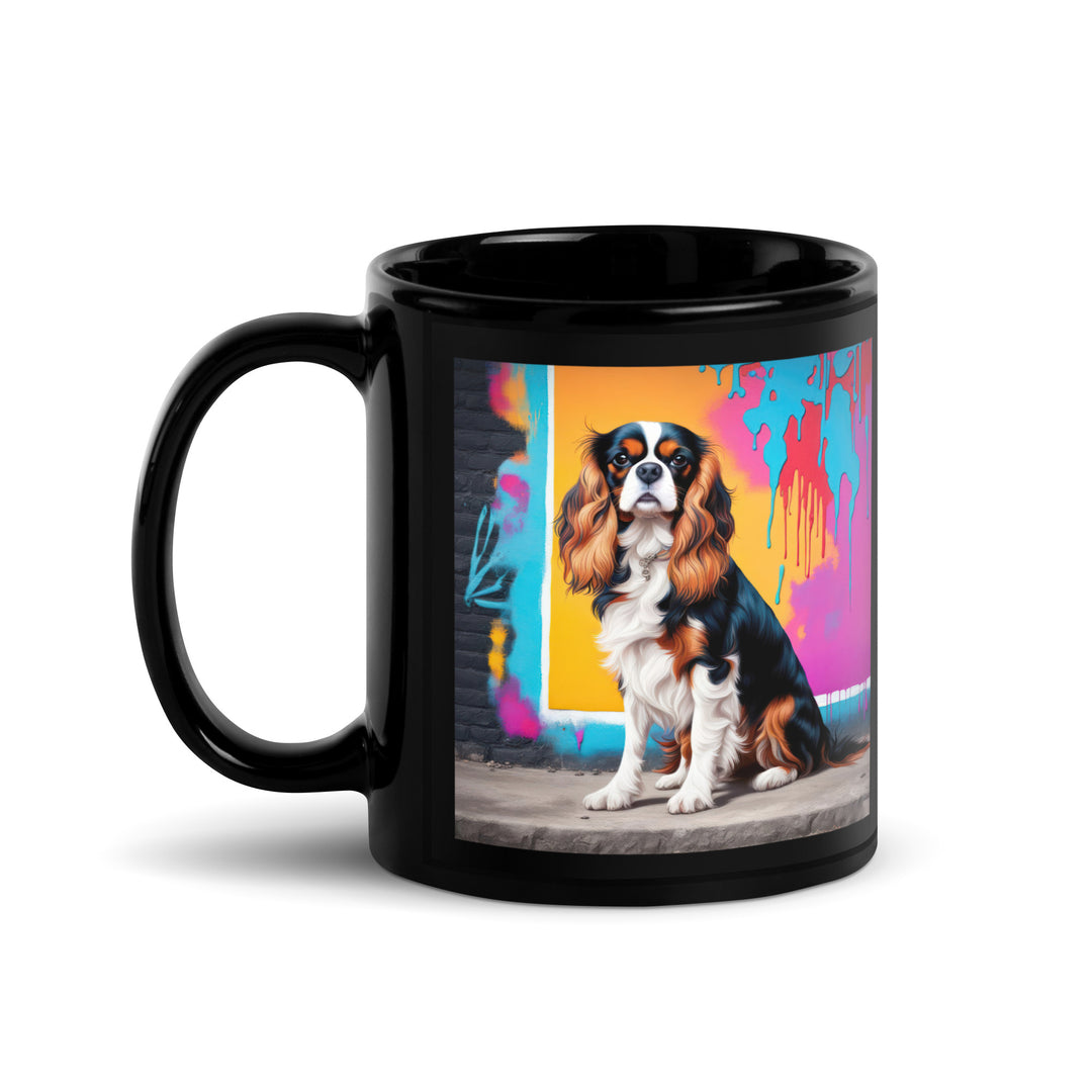 Cavalier King Charles Spaniel- Black Glossy Mug