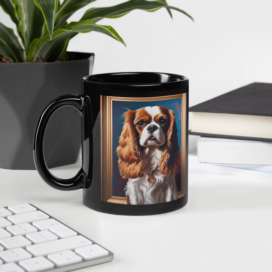 Cavalier King Charles Spaniel- Black Glossy Mug v2