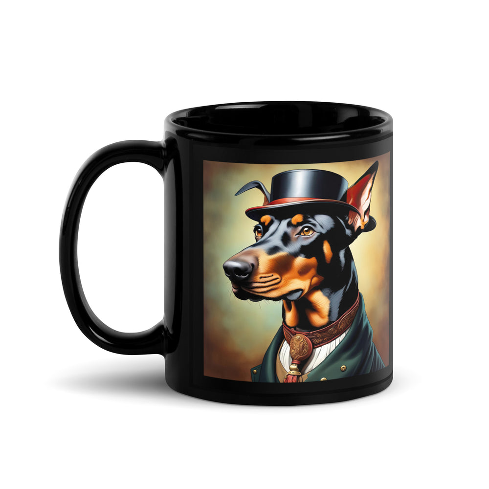 Doberman Pinscher- Black Glossy Mug v3