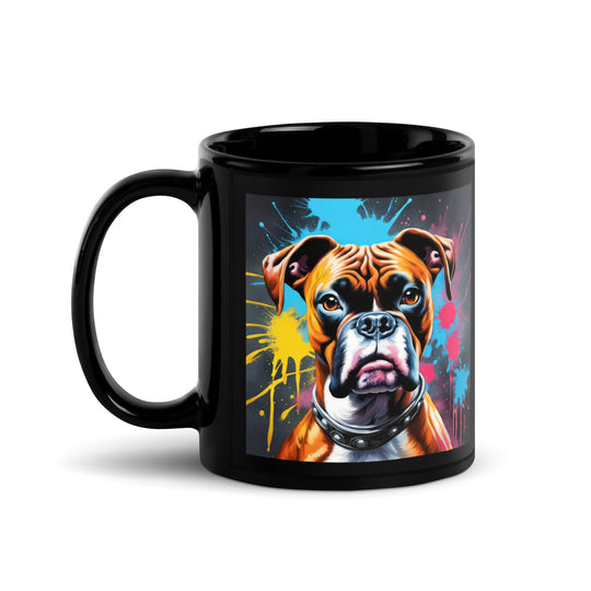 Boxer- Black Glossy Mug