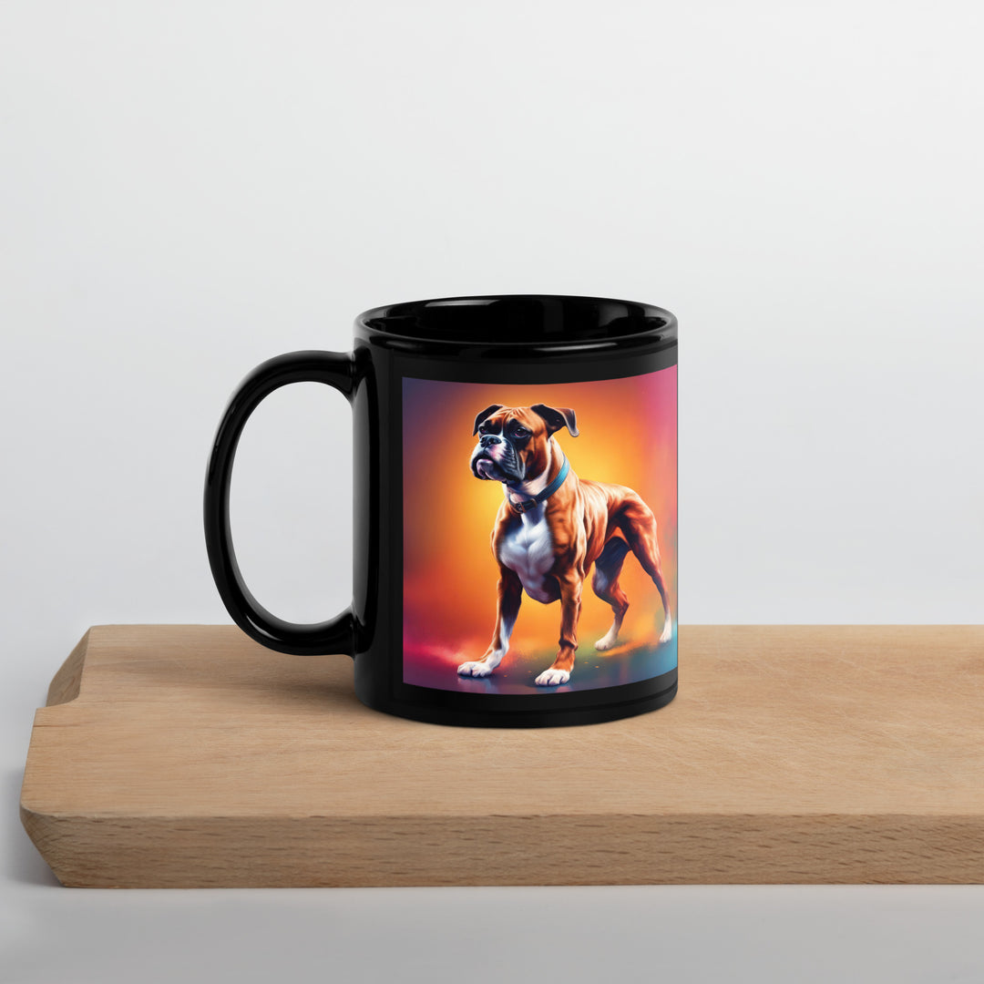 Boxer- Black Glossy Mug v5