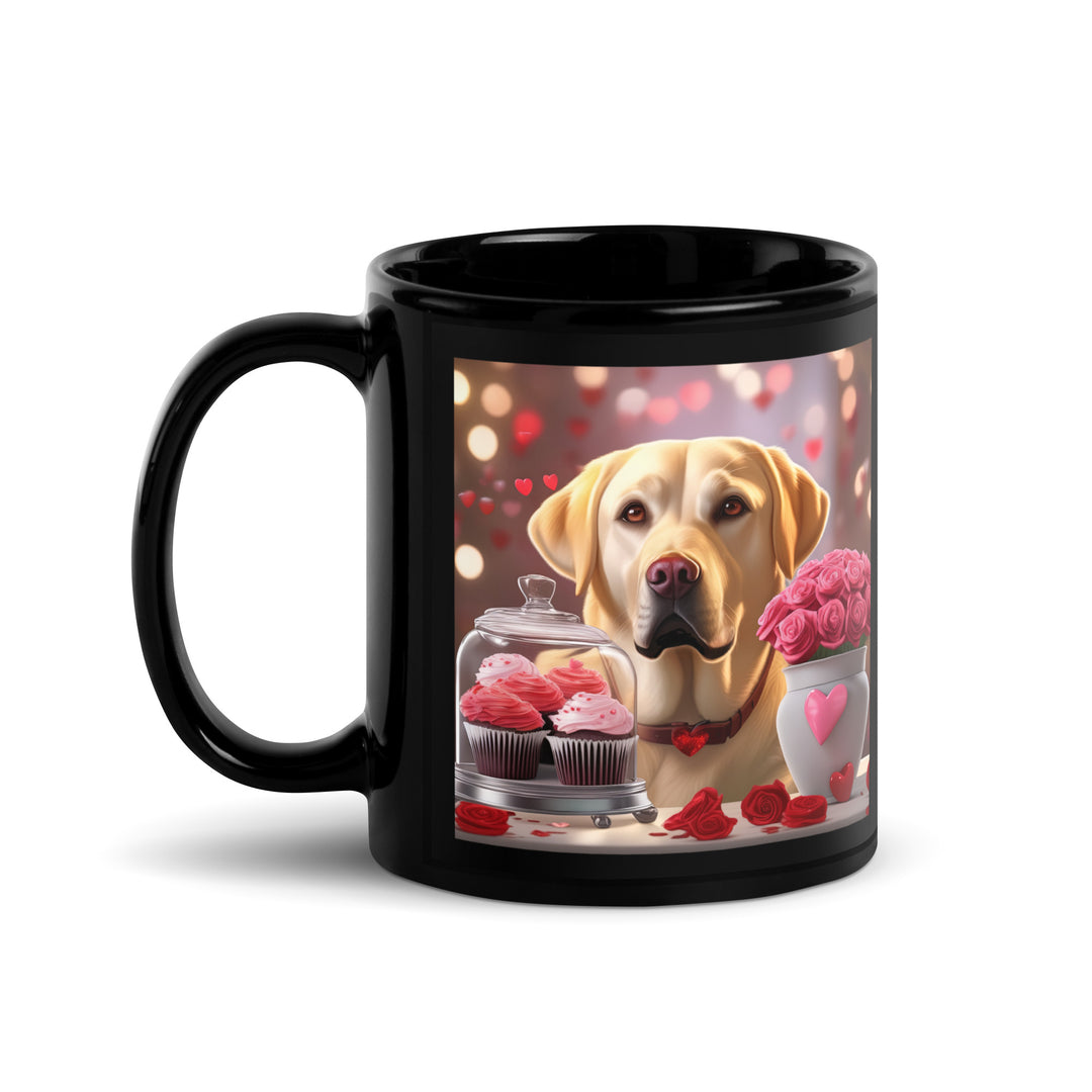 Labrador Retriever Romantic- Black Glossy Mug v2