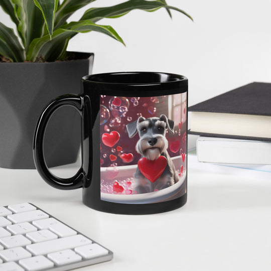 Miniature Schnauzer Romantic- Black Glossy Mug