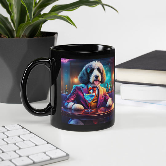 Bernedoodle General- Black Glossy Mug v3