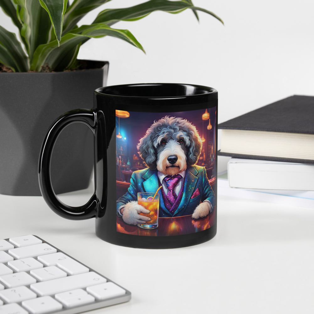 Bernedoodle General- Black Glossy Mug v8