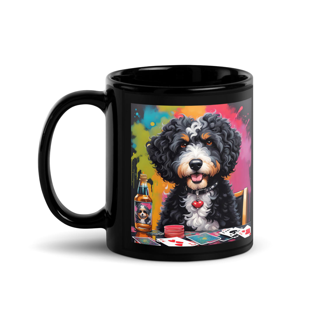 Bernedoodle General- Black Glossy Mug v10