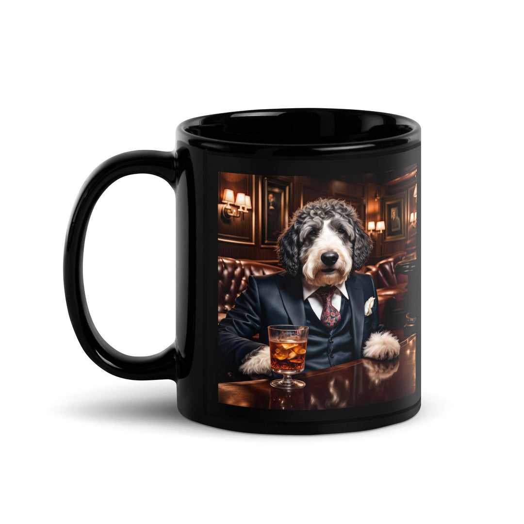 Bernedoodle General- Black Glossy Mug v13