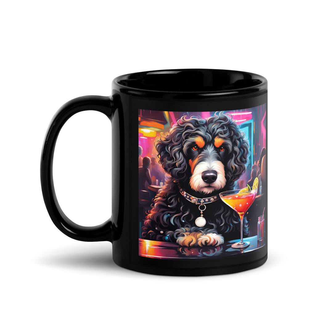 Bernedoodle General- Black Glossy Mug v16