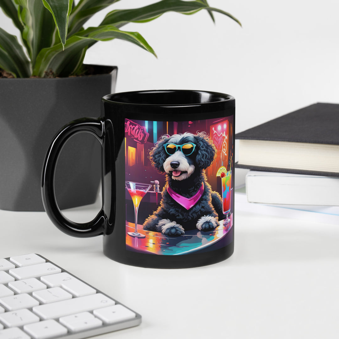 Bernedoodle General- Black Glossy Mug v17