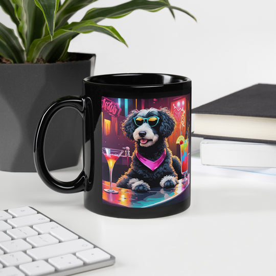 Bernedoodle General- Black Glossy Mug v17