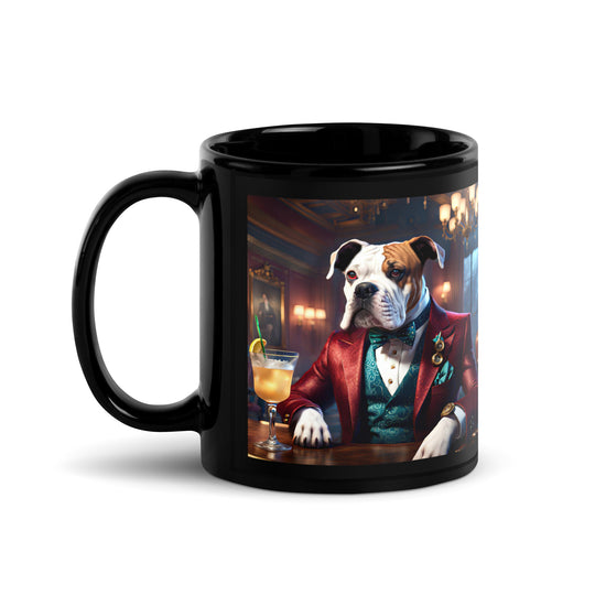 Catahoula Bulldog General- Black Glossy Mug v10