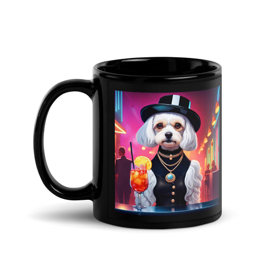 Cavachon- Black Glossy Mug v12