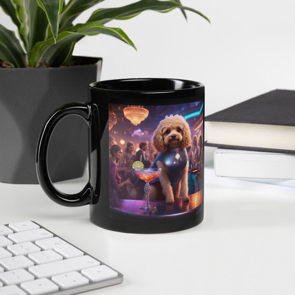 Cavapoo General- Black Glossy Mug v11