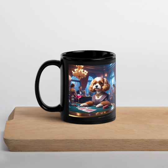 Cavapoo General- Black Glossy Mug v18