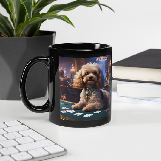 Cavapoo General- Black Glossy Mug v20