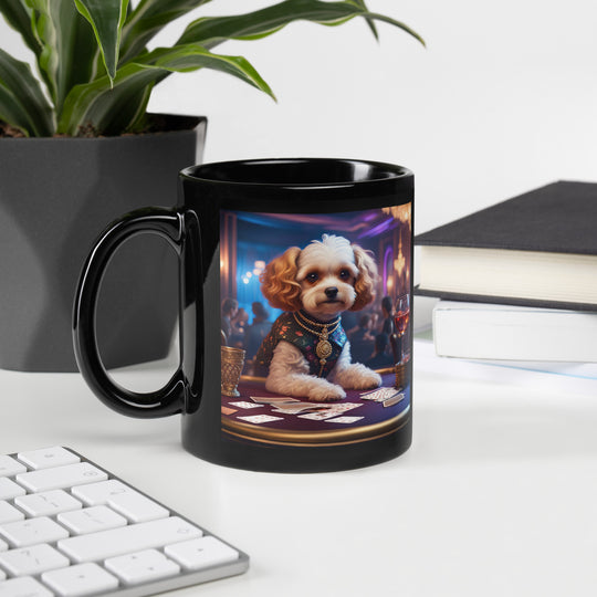 Cavapoo General- Black Glossy Mug v29