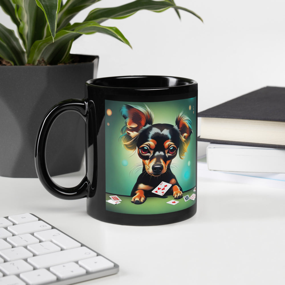 Chiweenie General- Black Glossy Mug v3