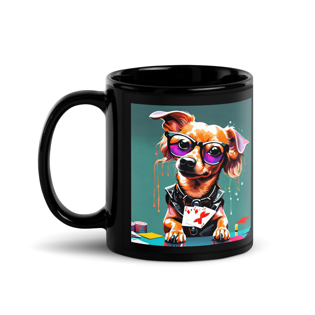 Chiweenie General- Black Glossy Mug v8