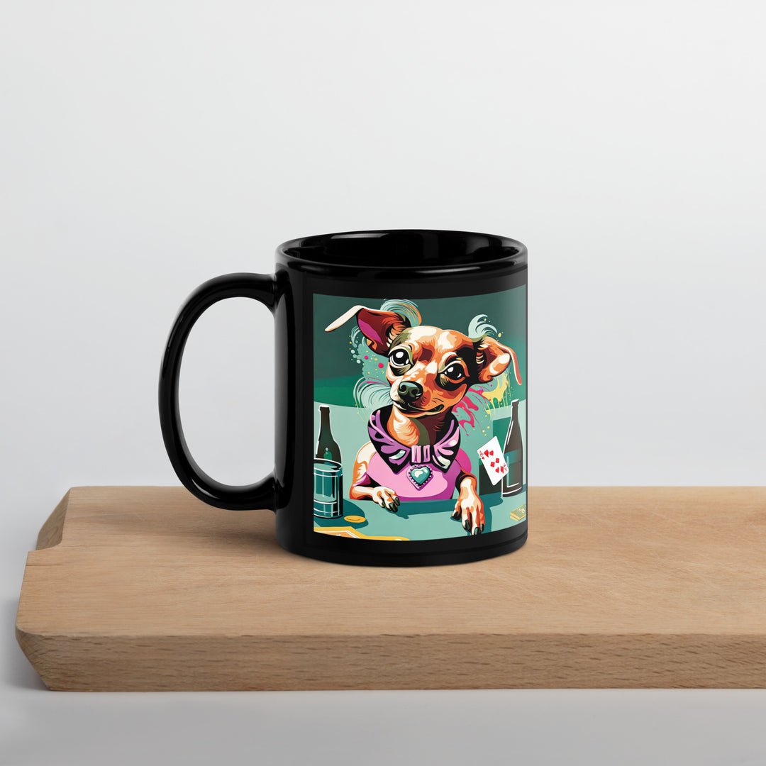 Chiweenie General- Black Glossy Mug v14