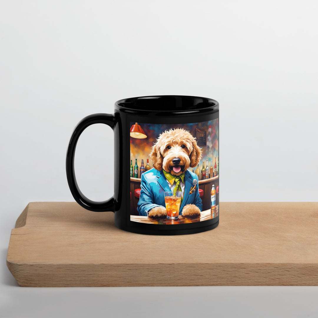 Goldendoodle- Black Glossy Mug v3