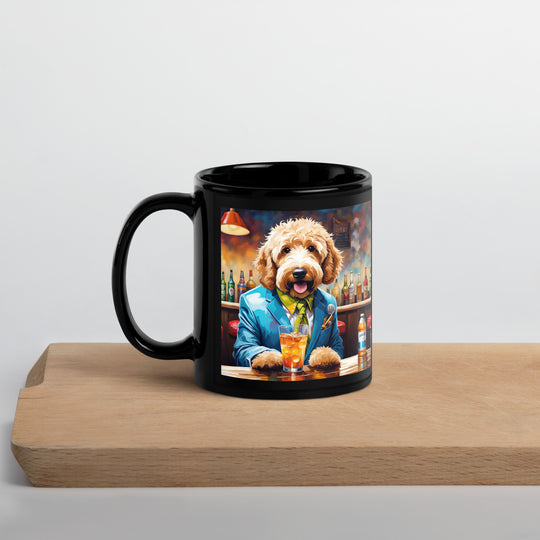 Goldendoodle- Black Glossy Mug v3