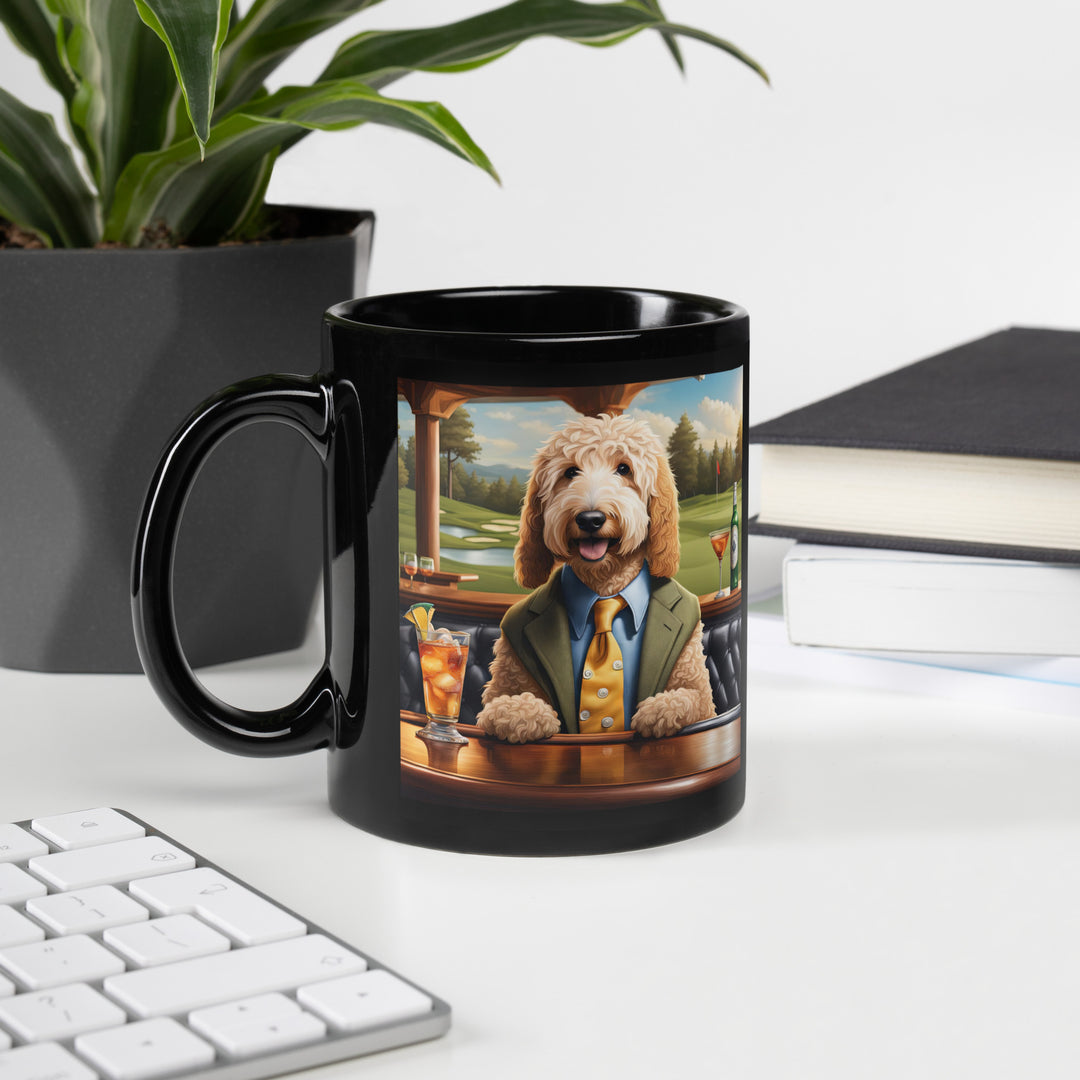 Goldendoodle- Black Glossy Mug v4