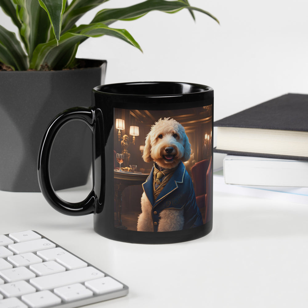 Goldendoodle- Black Glossy Mug v5