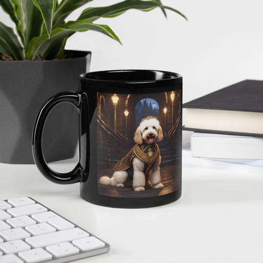 Goldendoodle- Black Glossy Mug v7