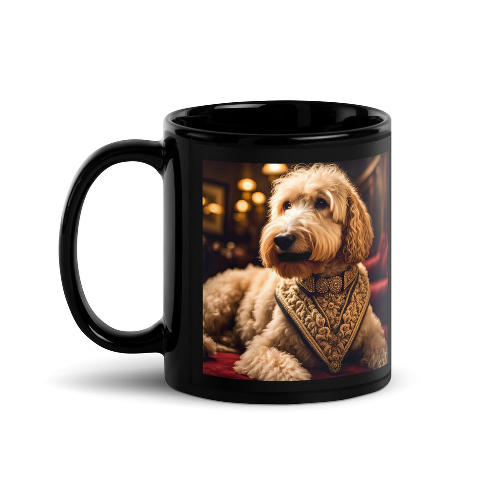 Goldendoodle- Black Glossy Mug v13